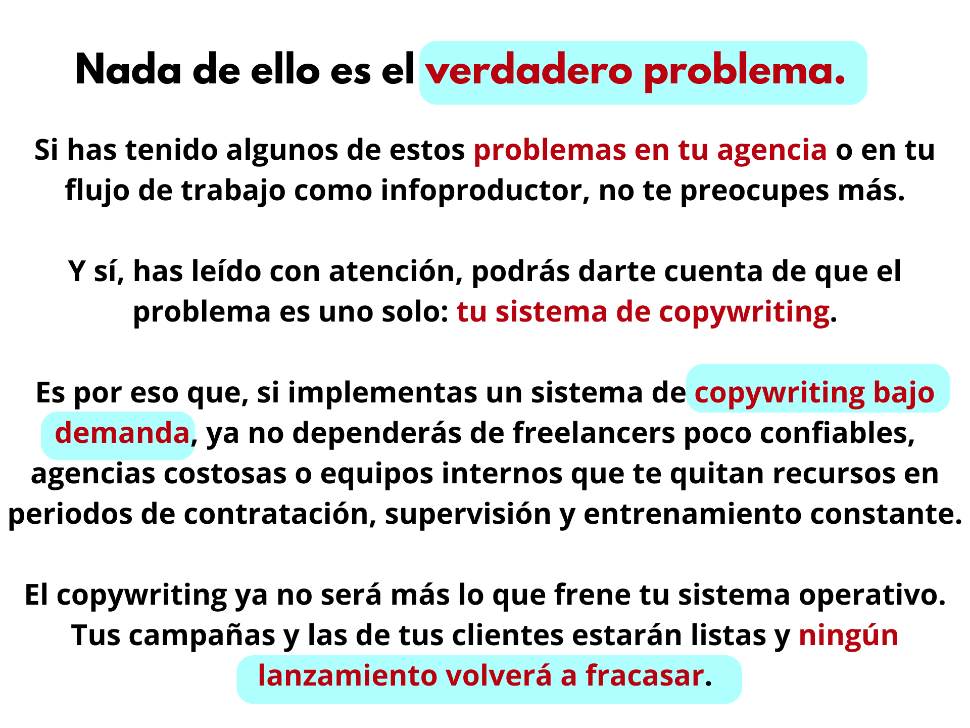 tu verdadero problema con el copywriting
