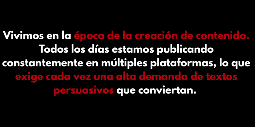 vivimos en la época de la creación de contenido